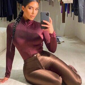 SKIMS Brown Disco Trousers  Sz: S